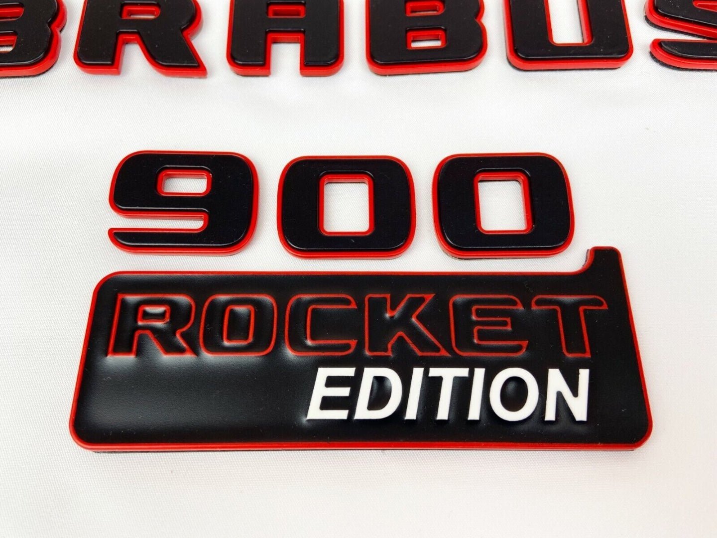 Metallic Brabus 900 ROCKET edition emblems badges set for Mercedes-Benz G-Class W463A