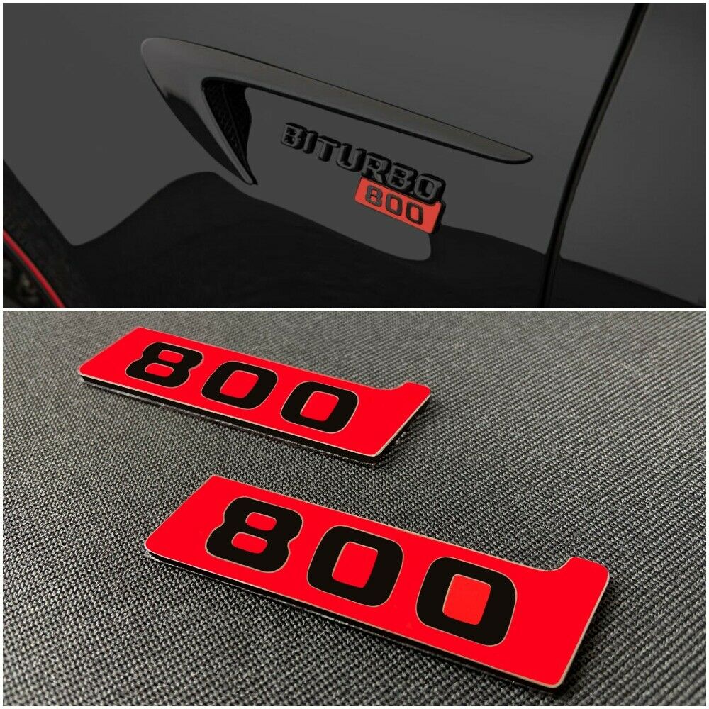 Metal Brabus BITURBO 800 Side Plate logo badges set for Mercedes-Benz W463 W463A W465 - Custom Class