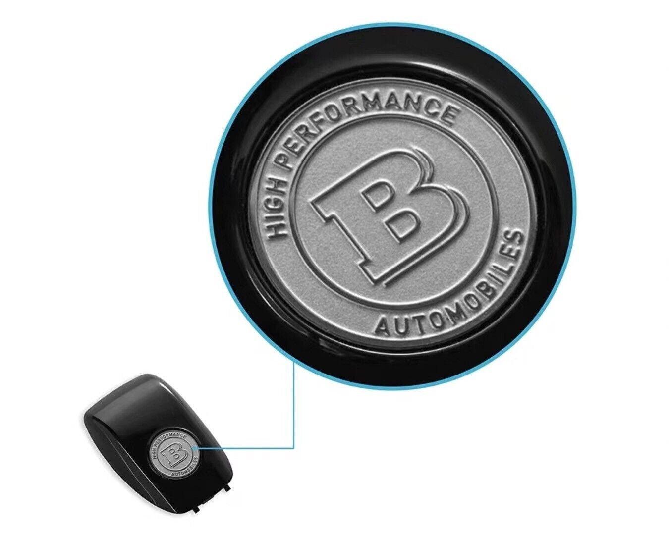 Metal Brabus high-performance edition badge logo for remote key fob cover holder for Mercedes-Benz W463A W464 G-Class - Custom Class