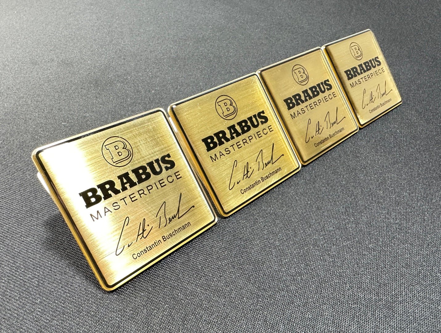 Metal Brabus Masterpiece Gold seats emblem badge logo set for Mercedes-Benz W463A W465 G-Class - Custom Class