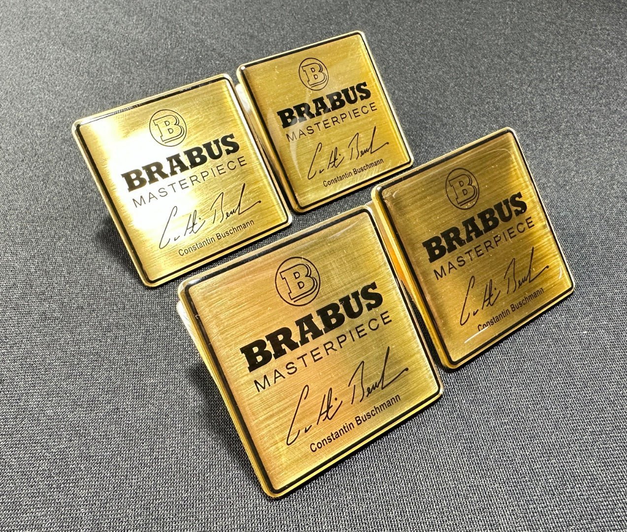 Metal Brabus Masterpiece Gold seats emblem badge logo set for Mercedes-Benz W463A W465 G-Class - Custom Class