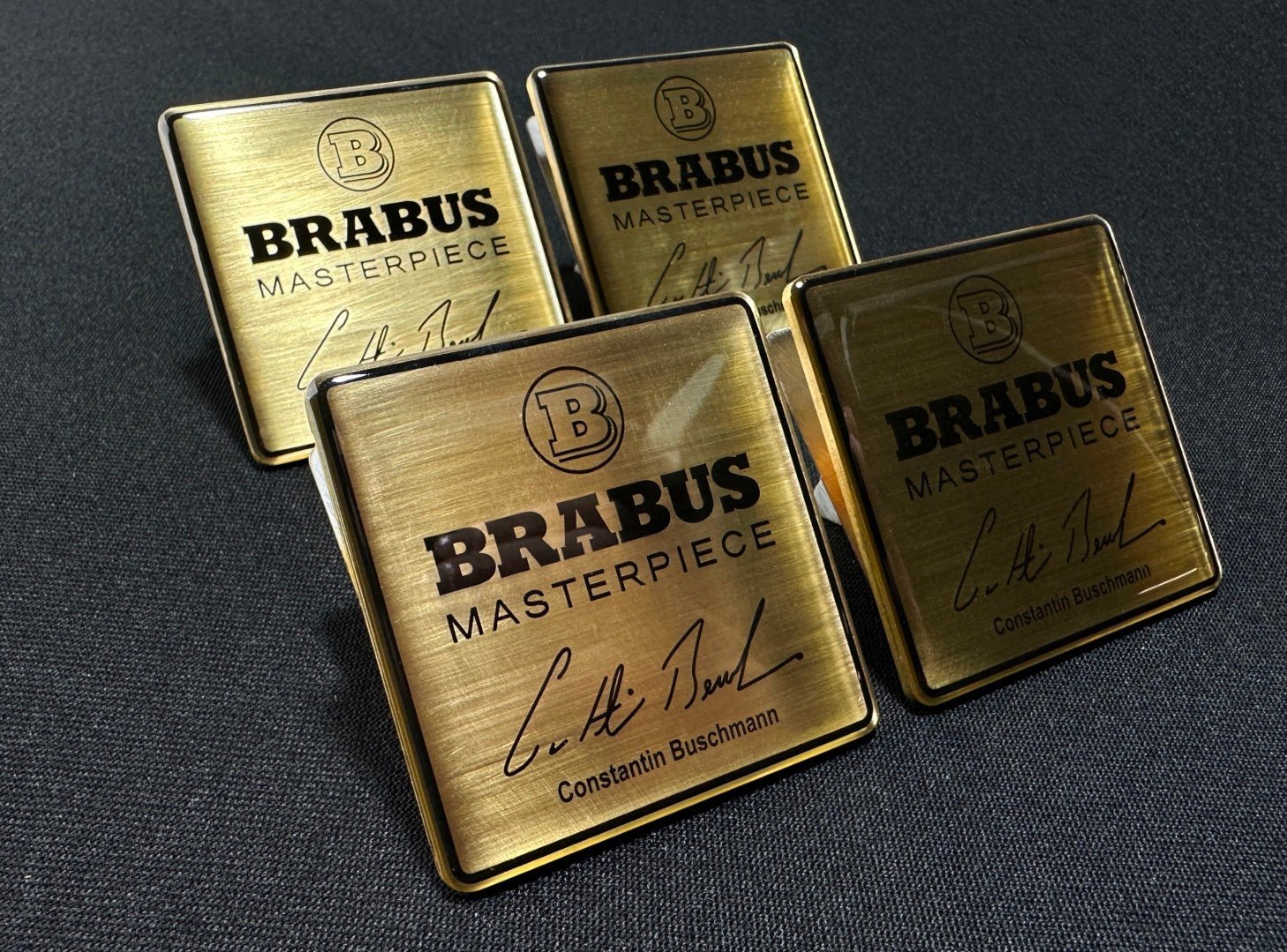 Metal Brabus Masterpiece Gold seats emblem badge logo set for Mercedes-Benz W463A W465 G-Class - Custom Class