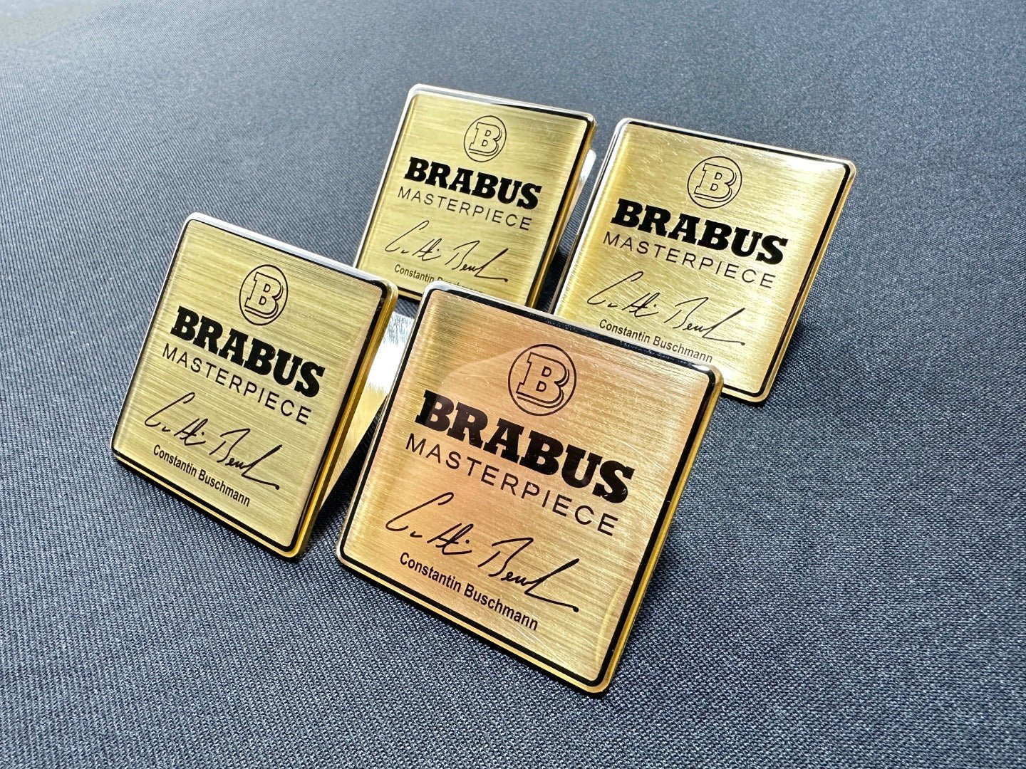 Metal Brabus Masterpiece Gold seats emblem badge logo set for Mercedes-Benz W463A W465 G-Class - Custom Class