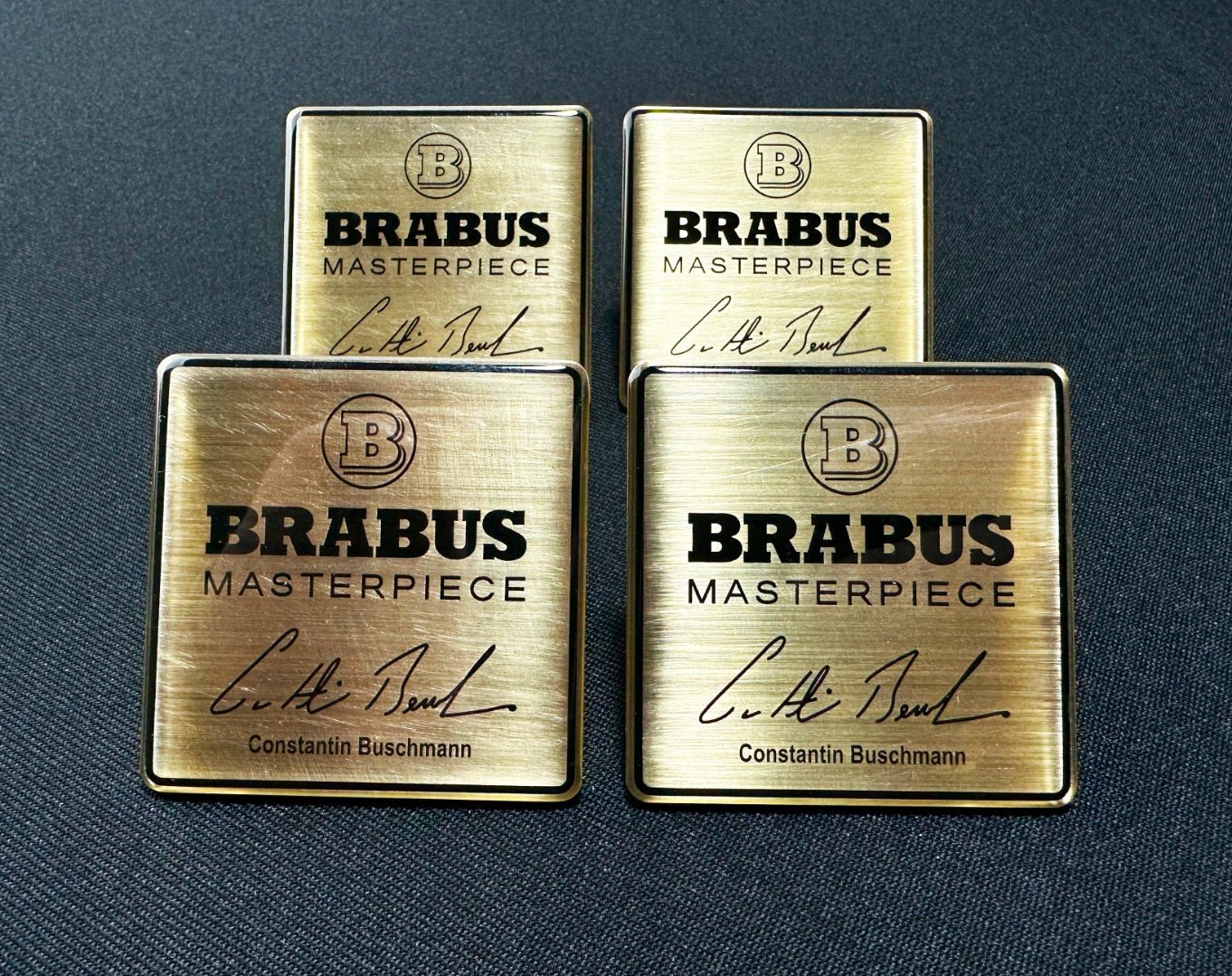 Metal Brabus Masterpiece Gold seats emblem badge logo set for Mercedes-Benz W463A W465 G-Class - Custom Class