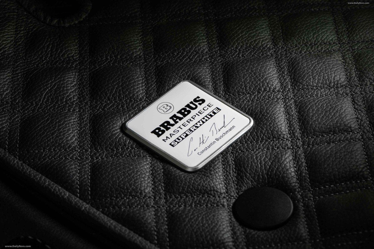 Metal Brabus Masterpiece Superwhite floor mats badges emblems set for Mercedes-Benz W463A W465 G-Class - Custom Class