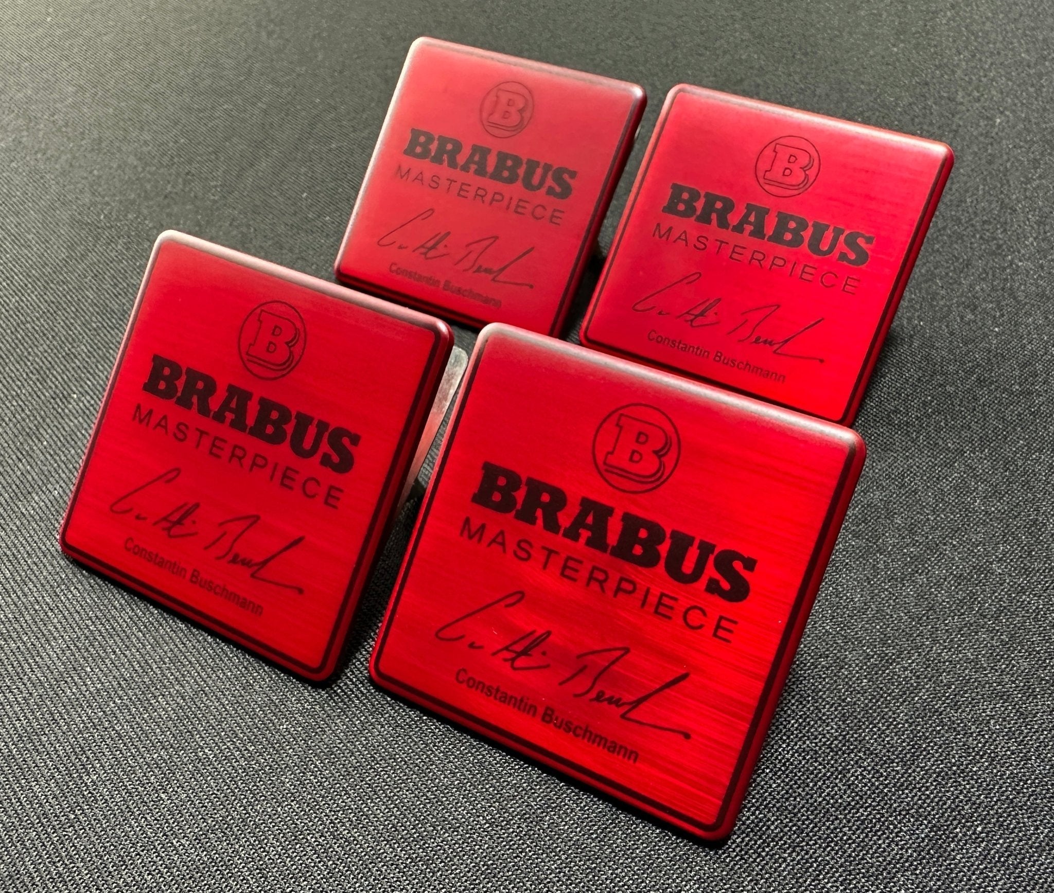 Metal Brabus Red Masterpiece seats emblem badge logo set for Mercedes-Benz W463A W465 G-Class - Custom Class