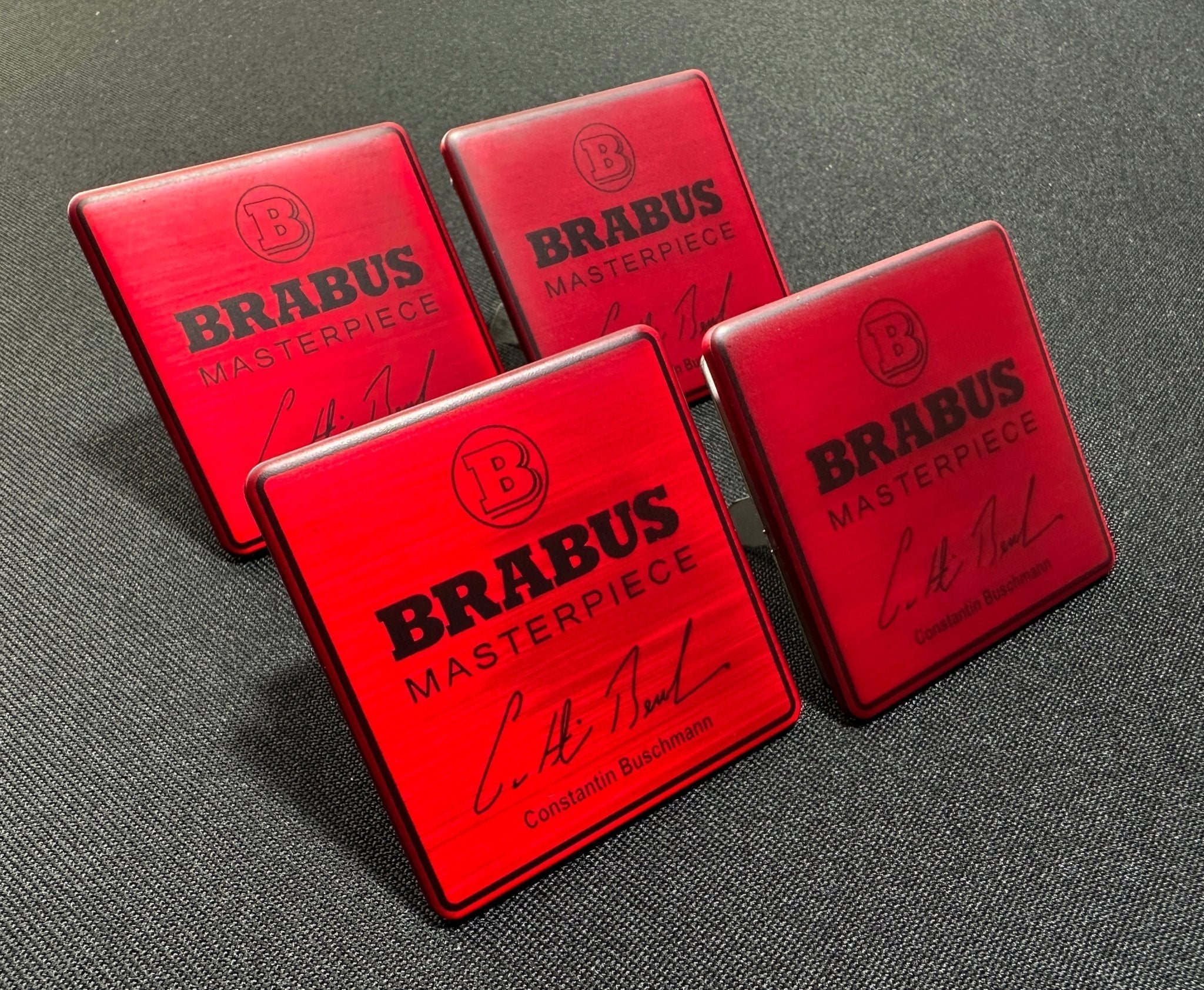 Metal Brabus Red Masterpiece seats emblem badge logo set for Mercedes-Benz W463A W465 G-Class - Custom Class