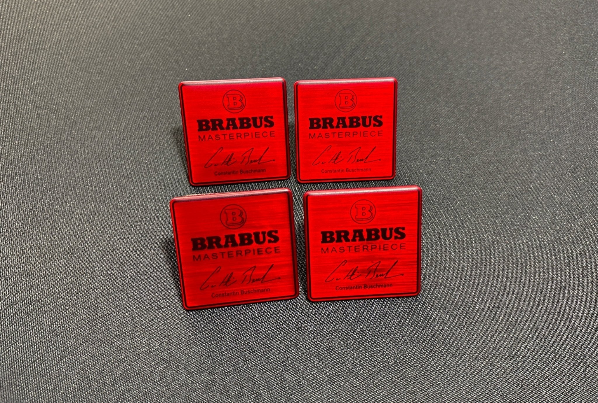 Metal Brabus Red Masterpiece seats emblem badge logo set for Mercedes-Benz W463A W465 G-Class - Custom Class