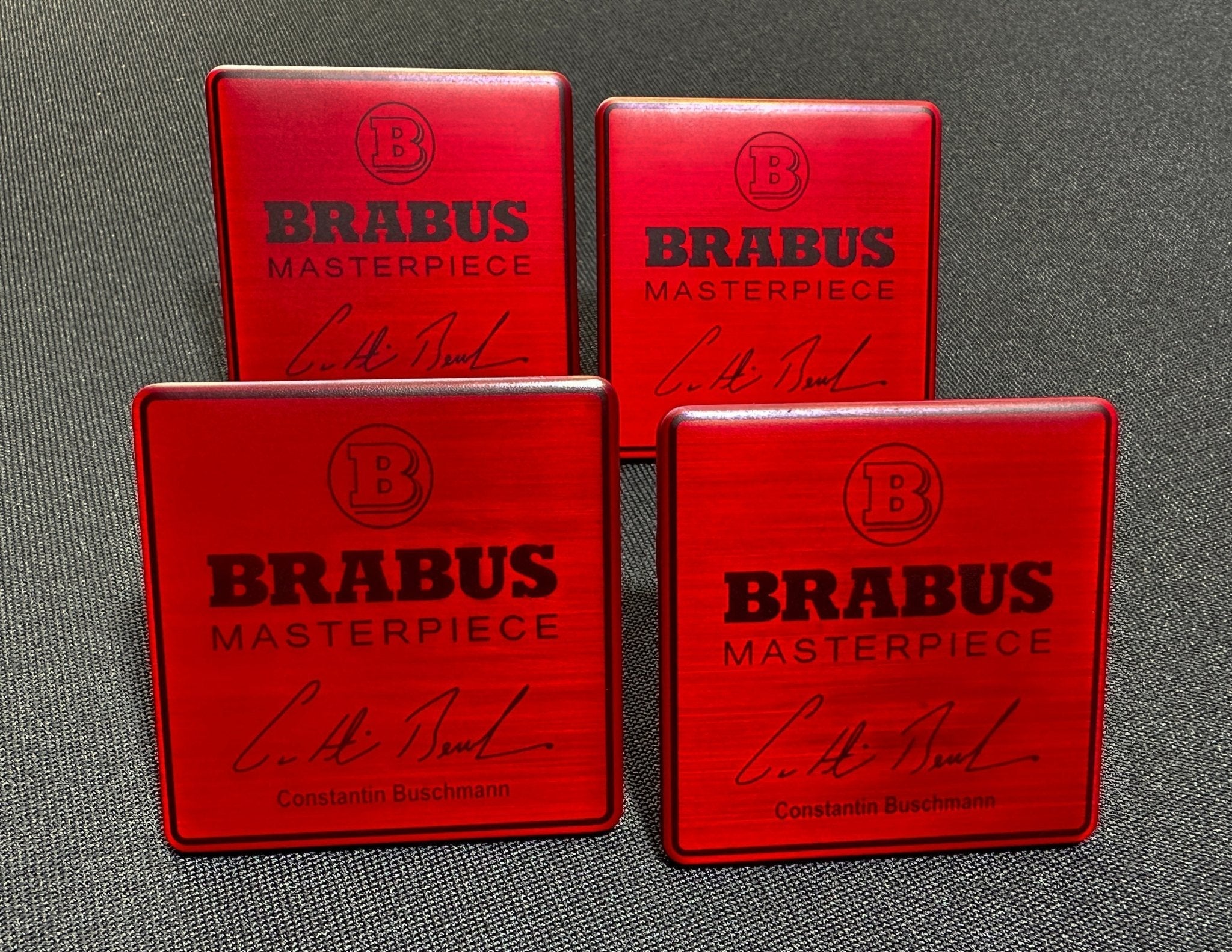 Metal Brabus Red Masterpiece seats emblem badge logo set for Mercedes-Benz W463A W465 G-Class - Custom Class