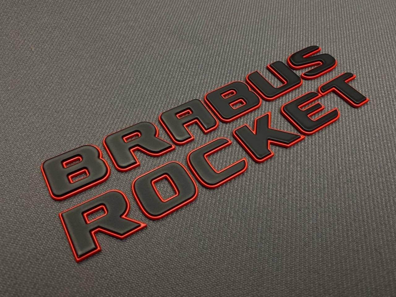 Metal Brabus ROCKET 900 RED + BLACK emblems badges set for Mercedes-Benz G-Class W463A W464 - Custom Class
