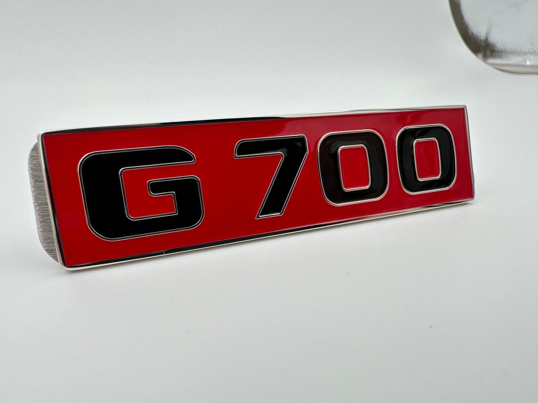 Metal G700 Red Emblem for Mercedes-Benz front grille G-Class W463 - Custom Class