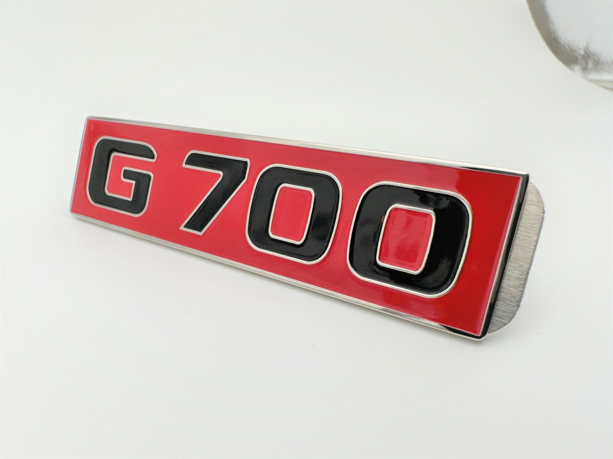 Metal G700 Red Emblem for Mercedes-Benz front grille G-Class W463 - Custom Class
