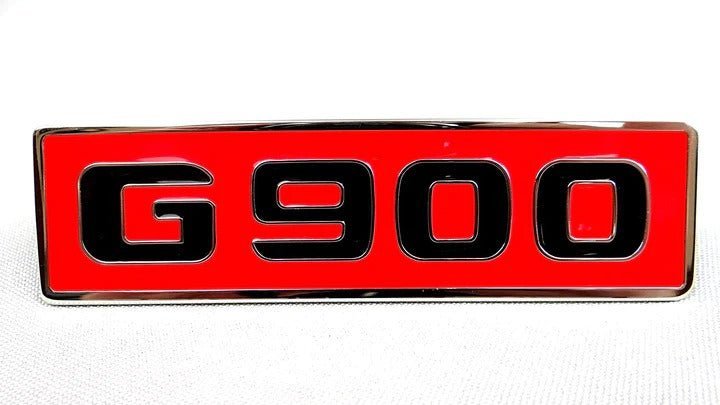 Metal G900 Red Emblem for Mercedes-Benz front grille G-Class W463 - Custom Class