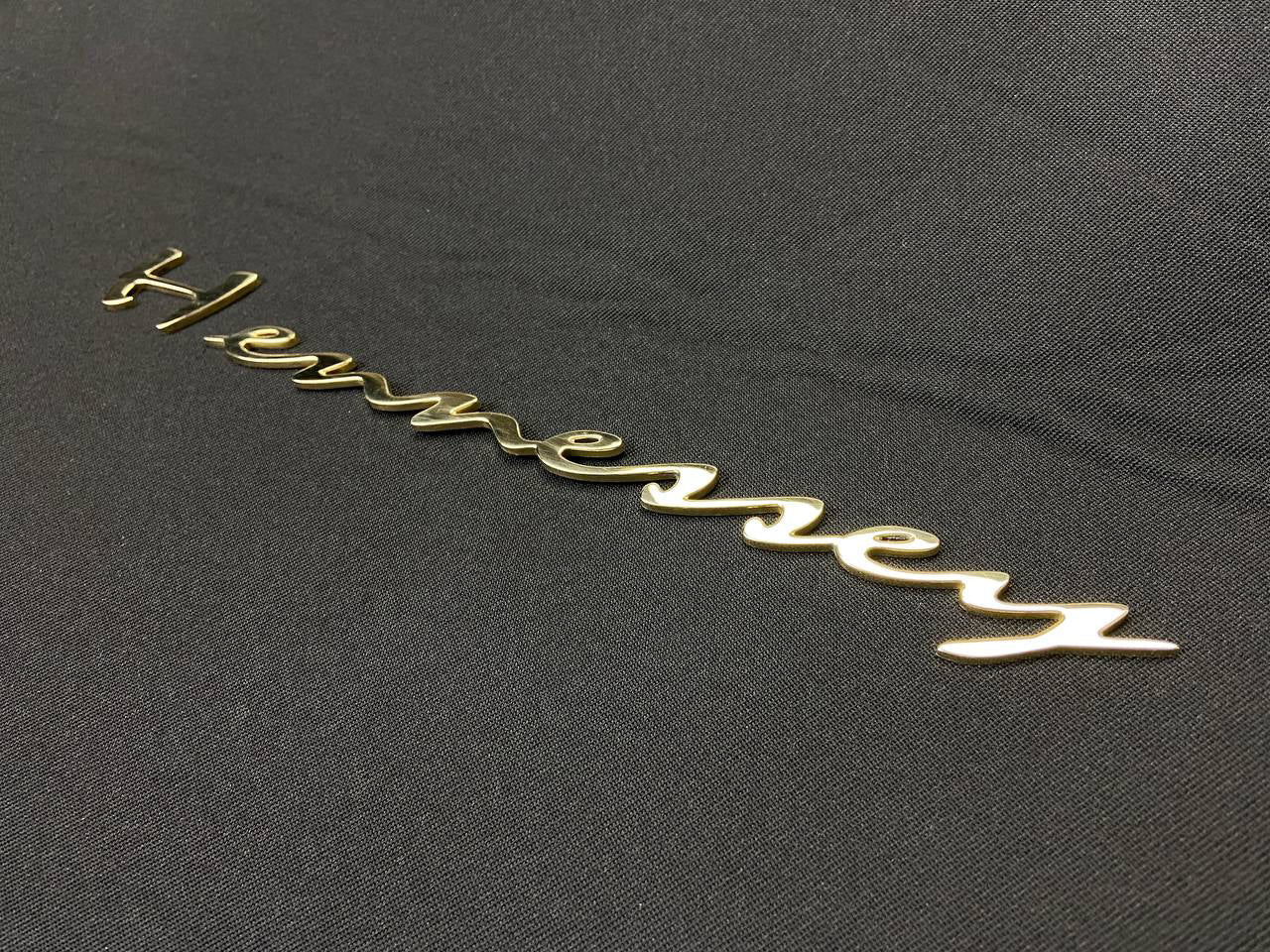 Metal Hennessey badge golden gloss emblem refurbished for car trunk - Custom Class