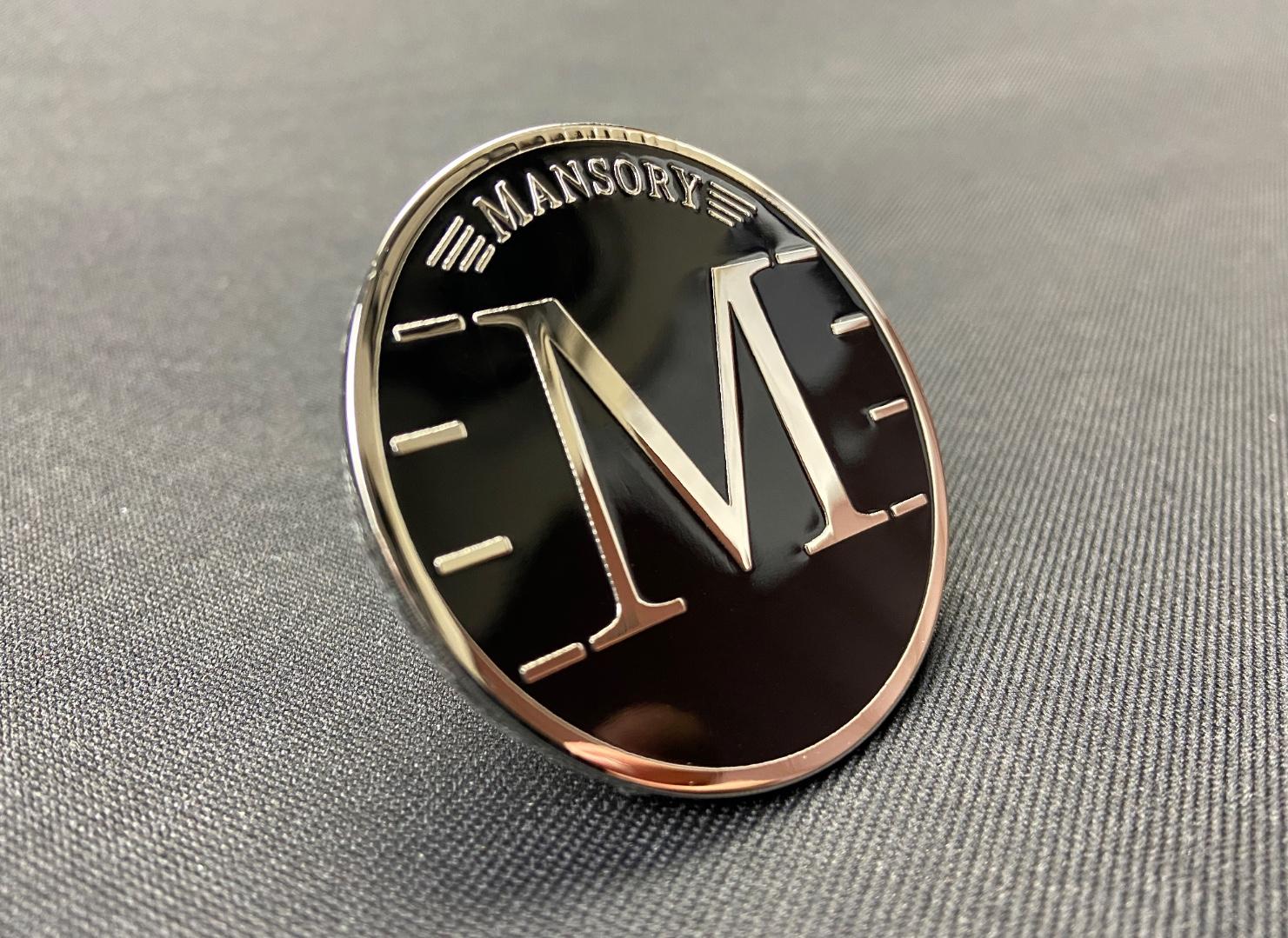 Metallic Mansory style exterior logo badge 58mm for Mercedes-Benz W463 W463A