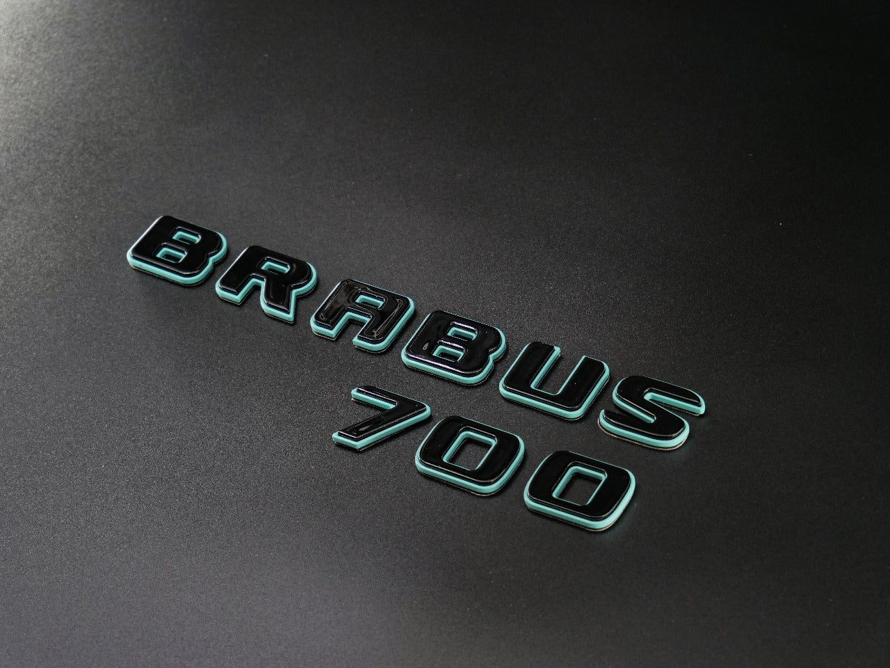 Metallic Tiffany + Black Brabus 700 emblems badges set for Mercedes-Benz G-Class W463 W463A W464