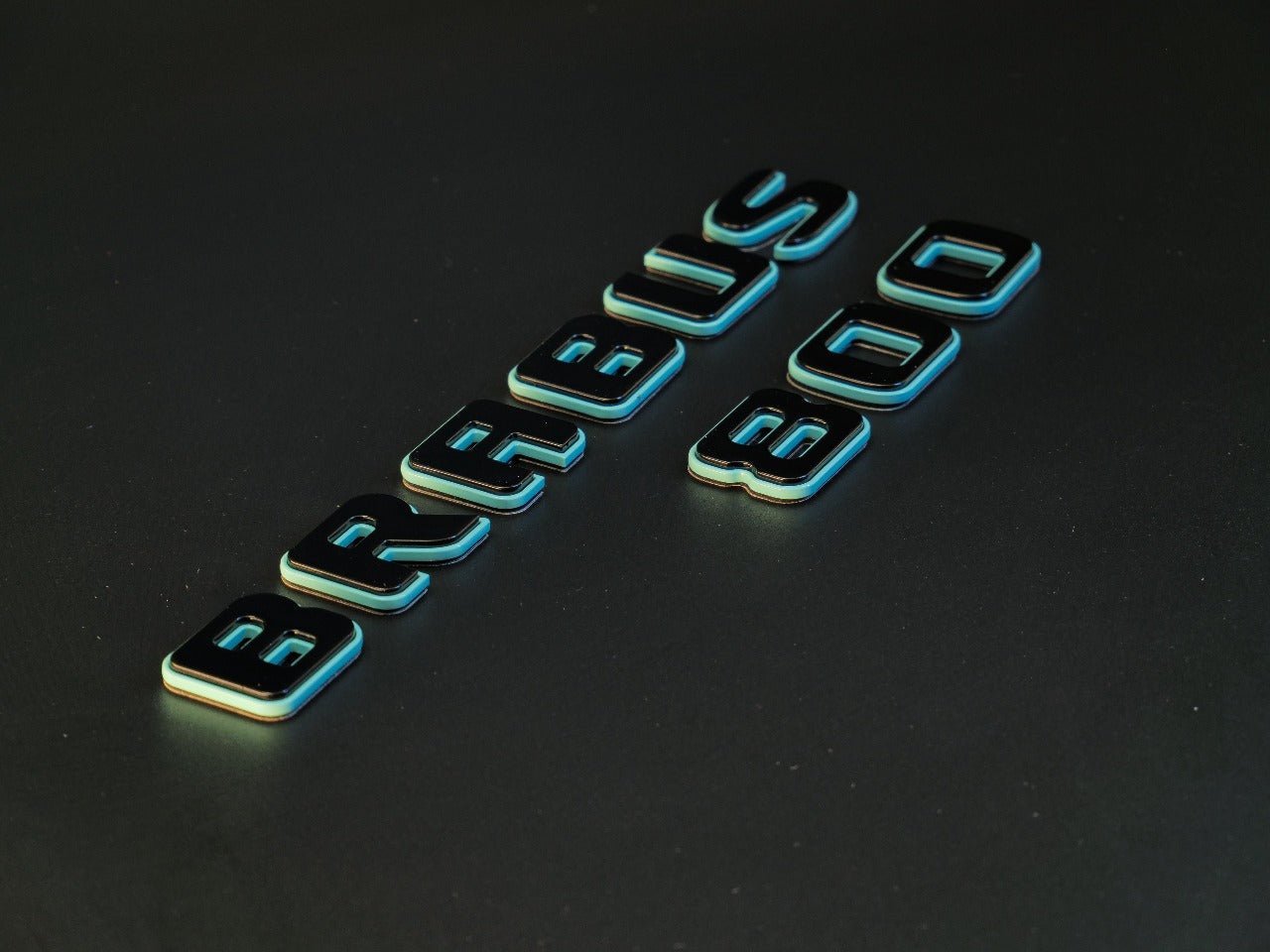 Metal Tiffany Blue + Black Brabus 800 emblems badges set for Mercedes-Benz G-Class W463 W463A W465 - Custom Class