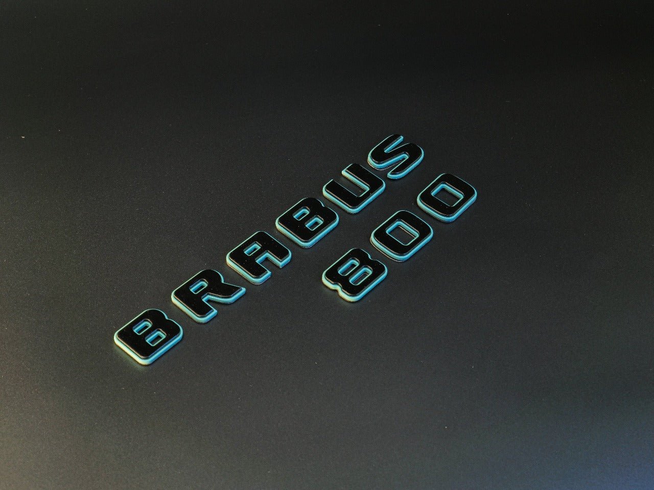 Metallic Tiffany + Black Brabus 800 emblems badges set for Mercedes-Benz G-Class W463 W463A W464