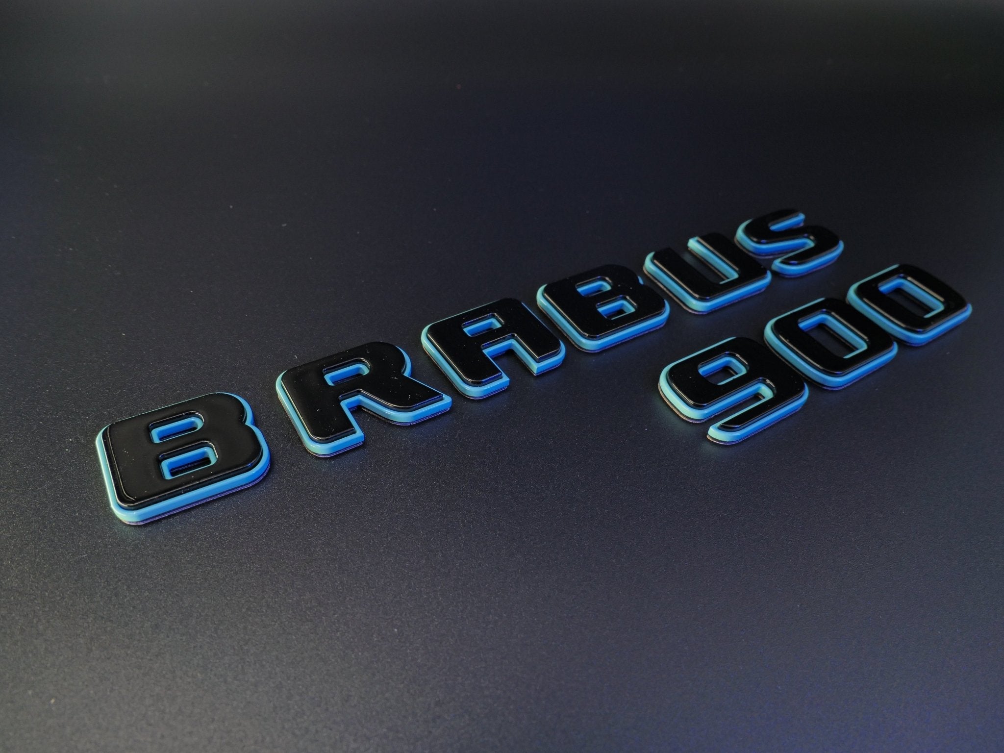 Metallic Tiffany + Black Brabus 900 emblems badges set for Mercedes-Benz G-Class W463 W463A W464