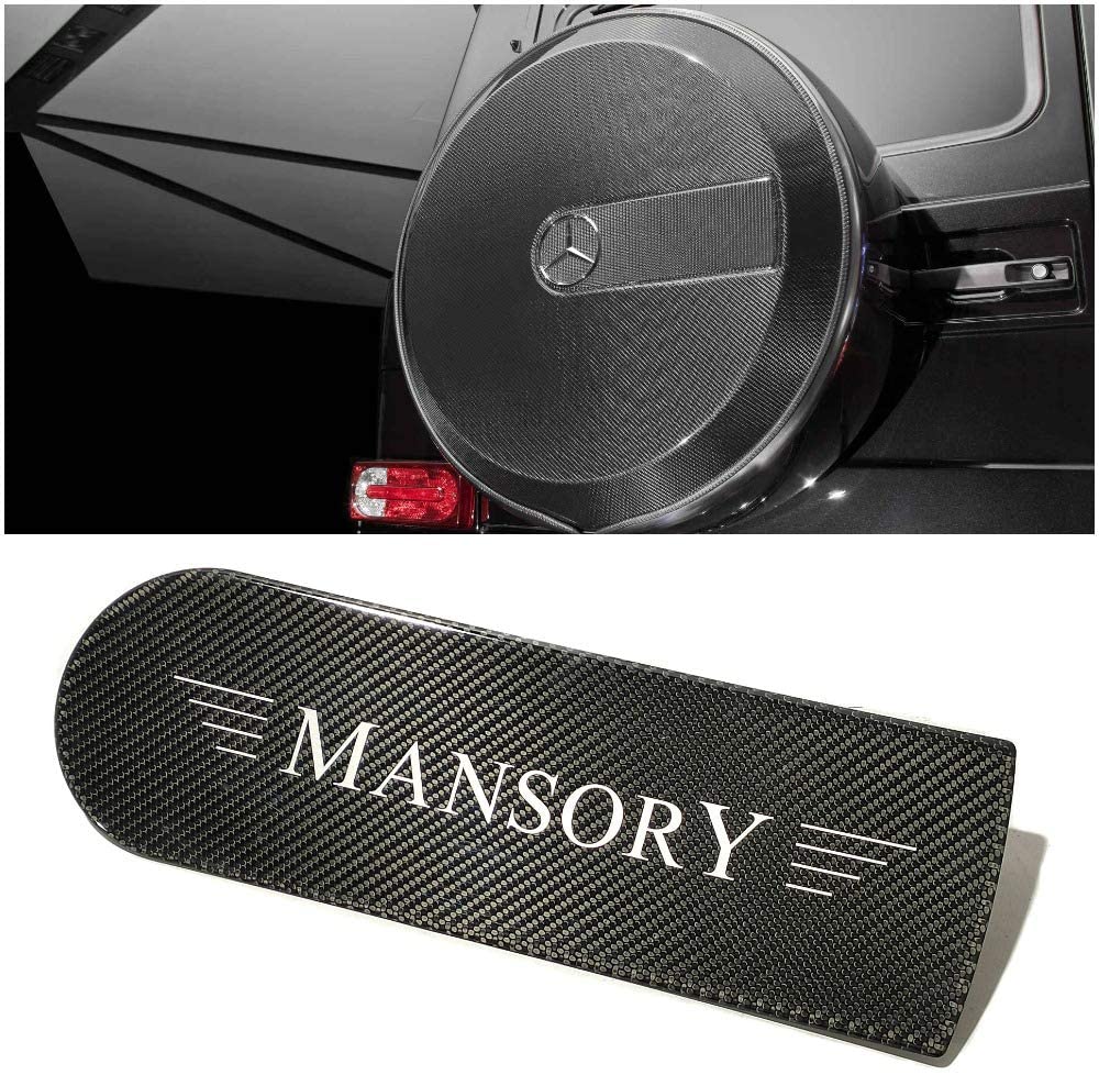 Rear Spare Tire Wheel Cover Badge Emblem Logo Carbon Fiber Mansory for Mercedes-Benz W463 W463A W465 - Custom Class
