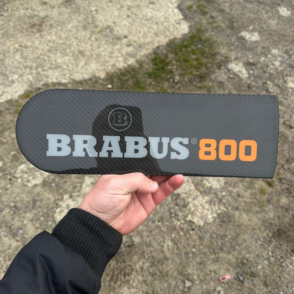 Rear spare tire wheel cover emblem Brabus 800 Orange carbon fiber for Mercedes-Benz W463 W463A W465 G-Wagon - Custom Class