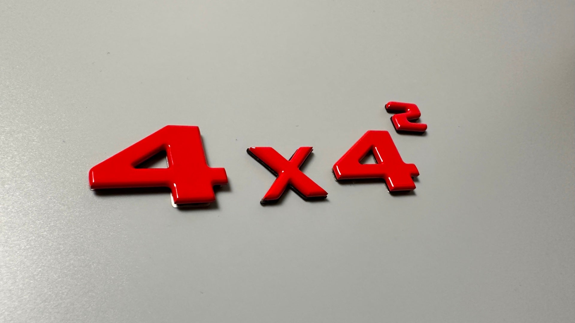 Red 4x4 Squared Trunk Badge Emblem for Mercedes G Wagon W463 4x4 - Custom Class