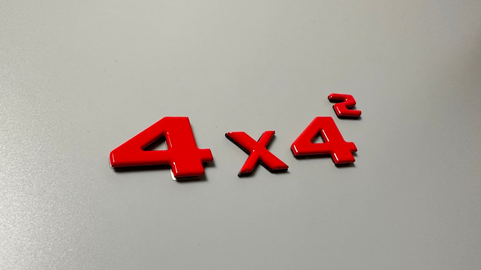 Red 4x4 Squared Trunk Badge Emblem for Mercedes G Wagon W463 4x4 - Custom Class