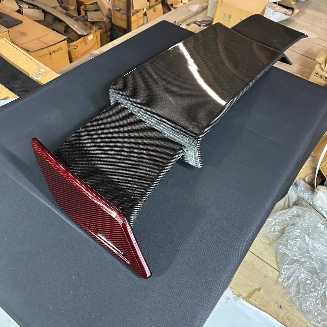 Red carbon fiber rear roof spoiler Brabus Rocket Style for Mercedes-Benz W463 W463A W464 G-Class - Custom Class