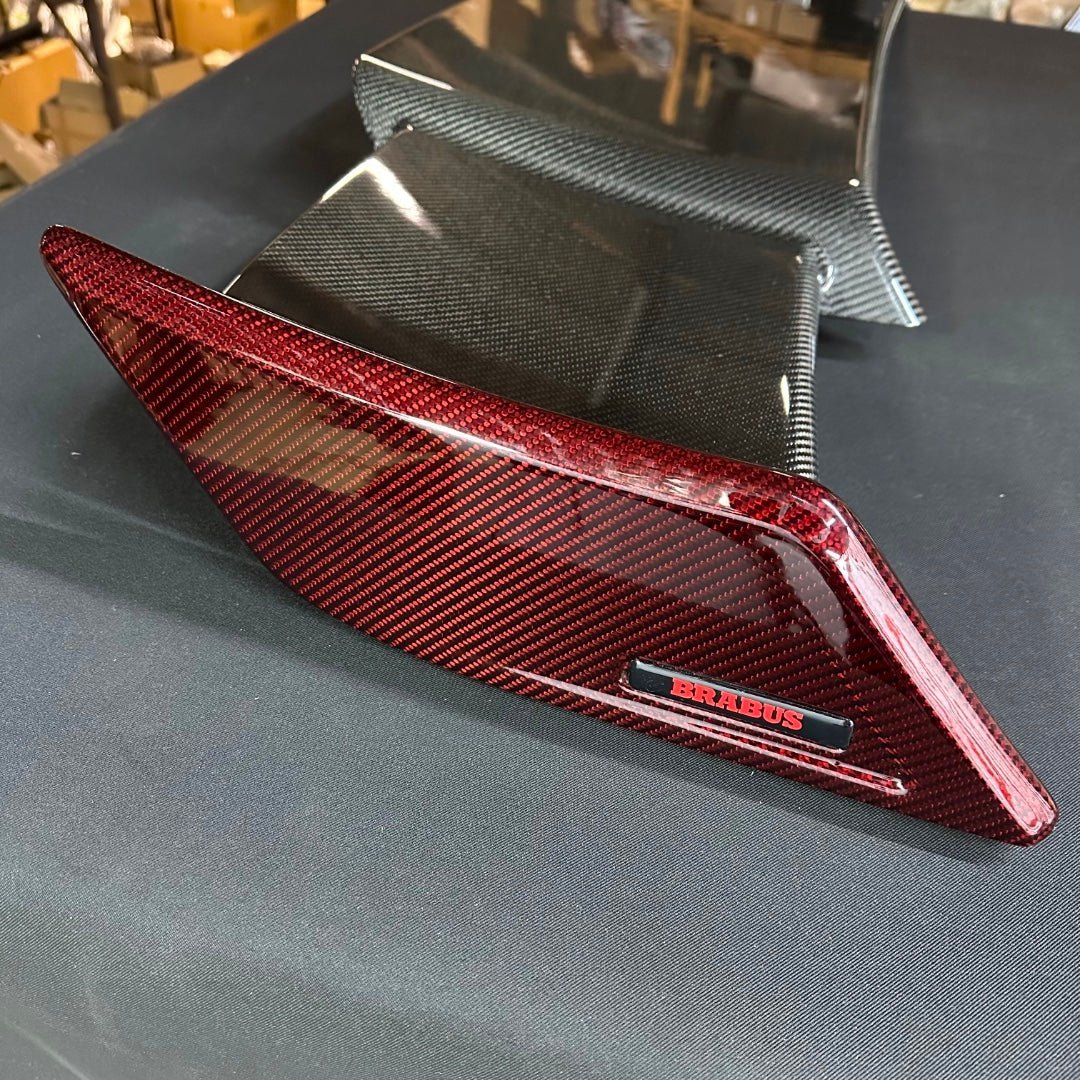 Red carbon fiber rear roof spoiler Brabus Rocket Style for Mercedes-Benz W463 W463A W464 G-Class - Custom Class