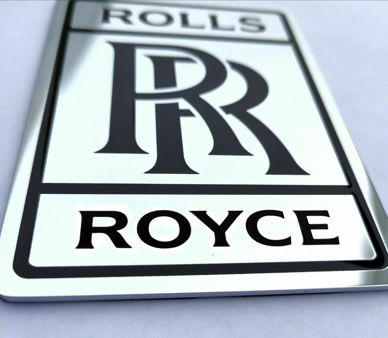 Rolls Royce Ghost Phantom Emblem Badge Chrome Gloss Metal Hood Trunk Big Sign - Custom Class