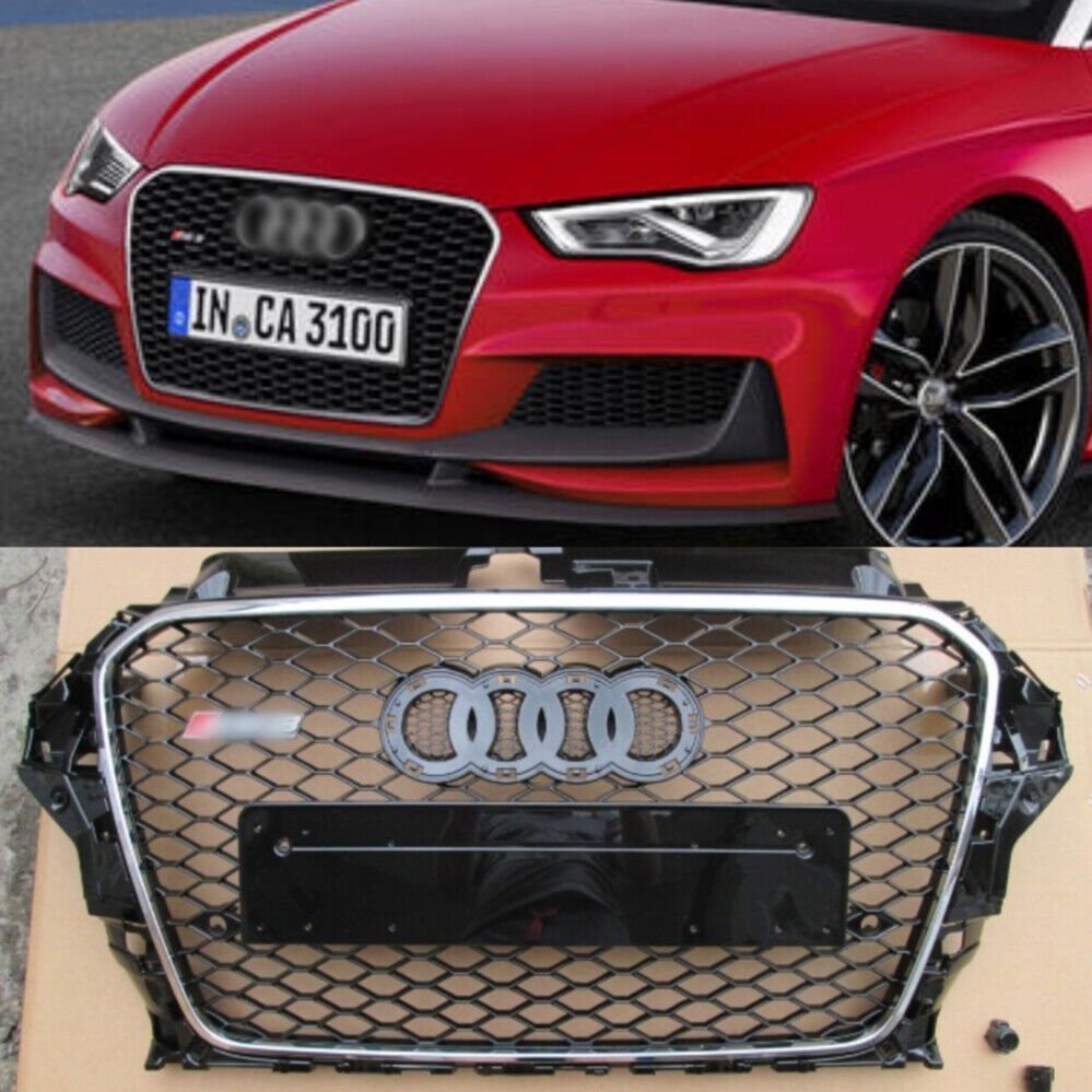 RS3 chrome black front bumper radiator grille for Audi A3 2012-2015 - Custom Class