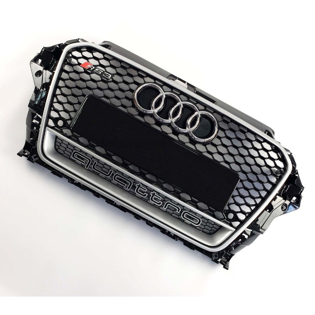 RS3 chrome black quattro front bumper radiator grille for Audi A3 2012-2015 - Custom Class