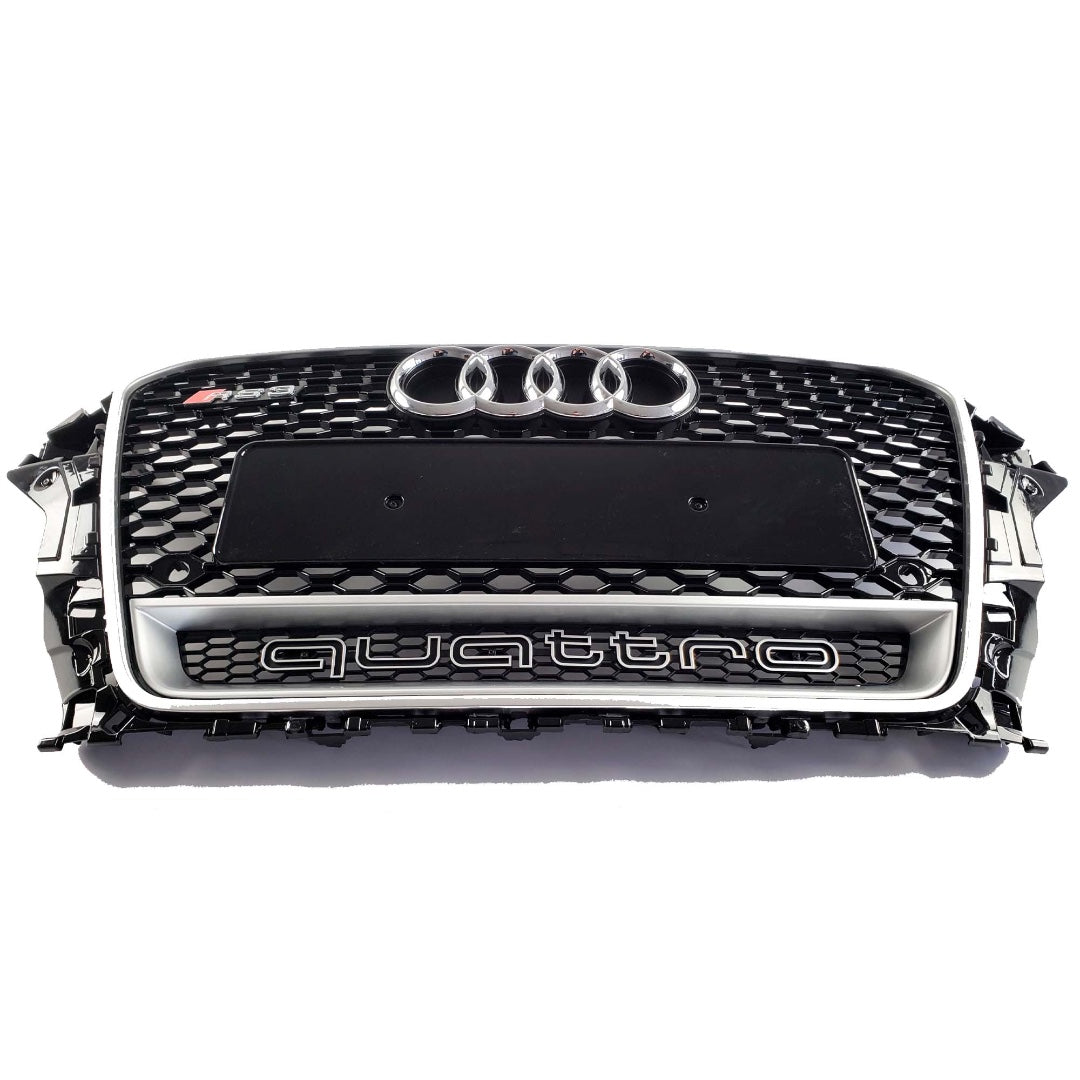 RS3 chrome black quattro front bumper radiator grille for Audi A3 2012-2015 - Custom Class