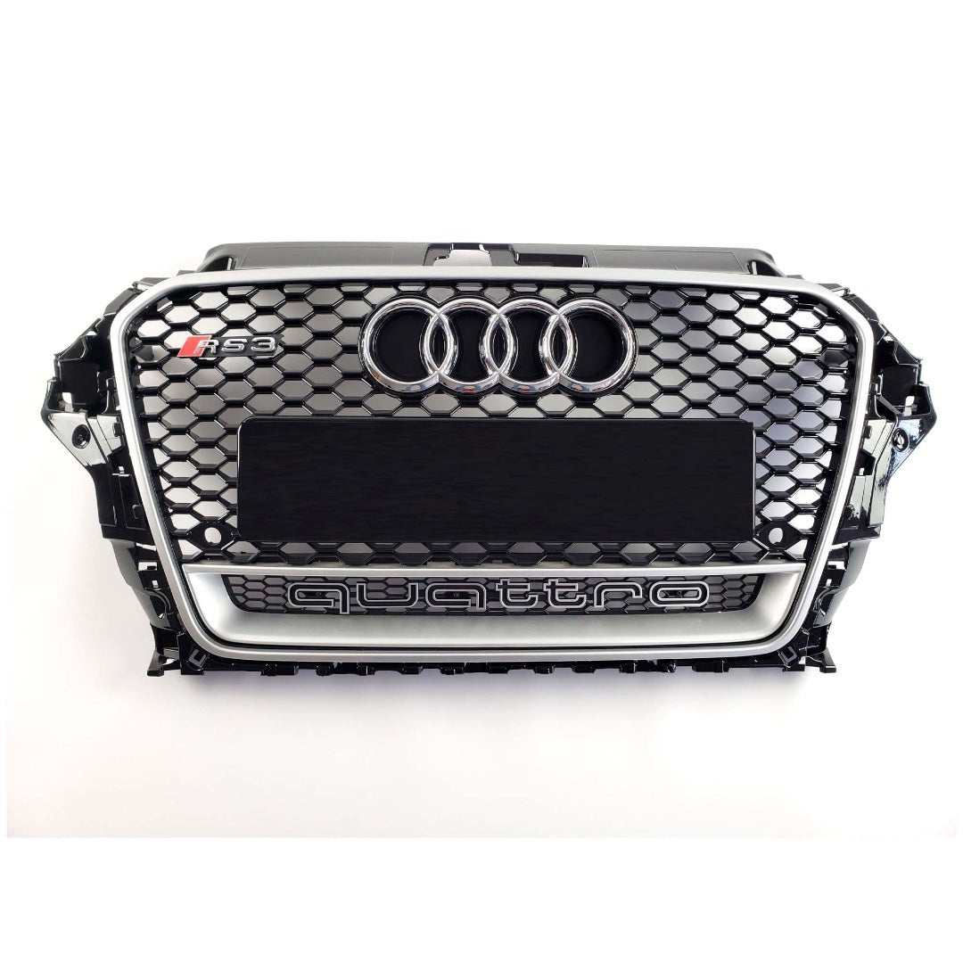 RS3 chrome black quattro front bumper radiator grille for Audi A3 2012-2015 - Custom Class