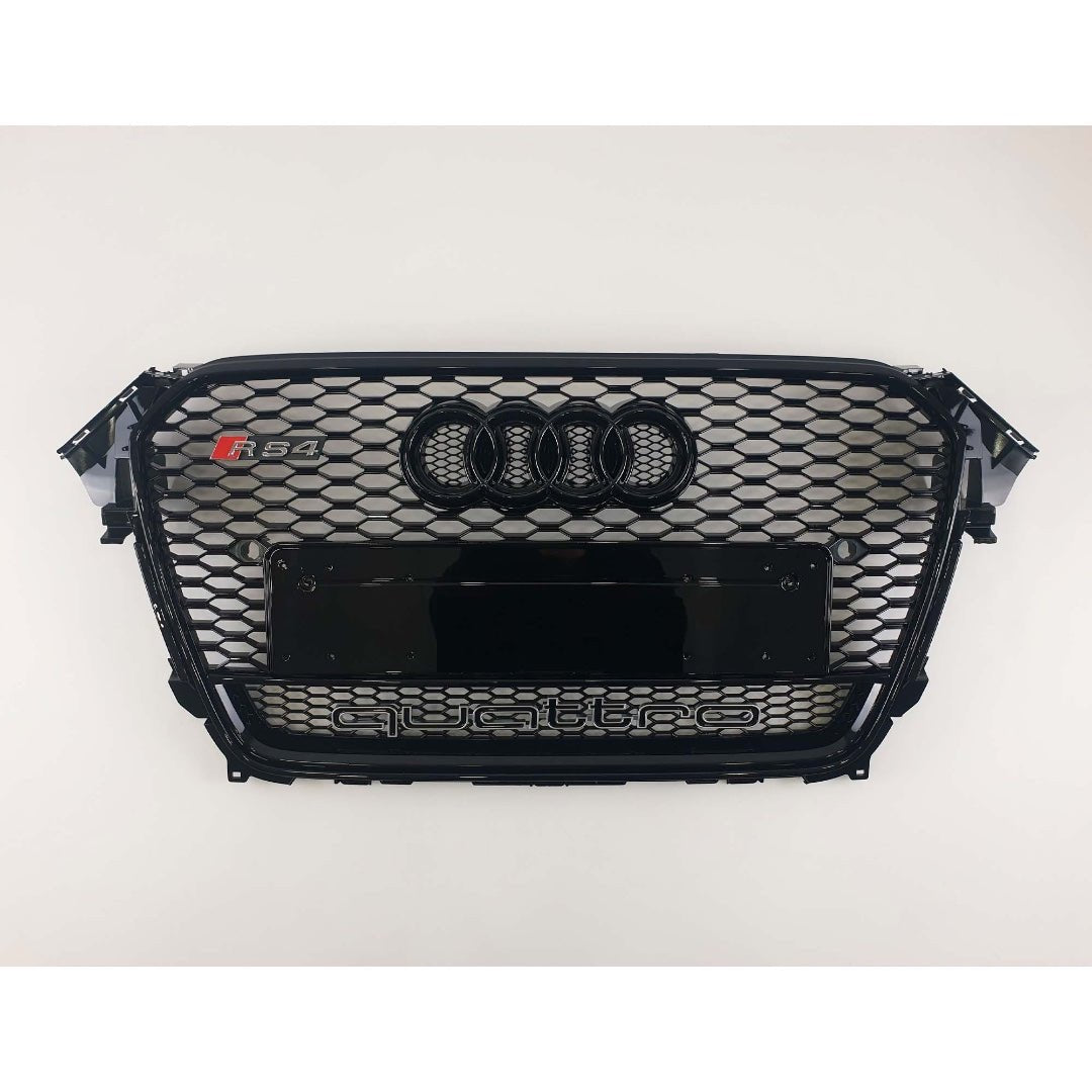 RS4 black quattro front bumper radiator grille for Audi A4 B8 2012-2015 - Custom Class