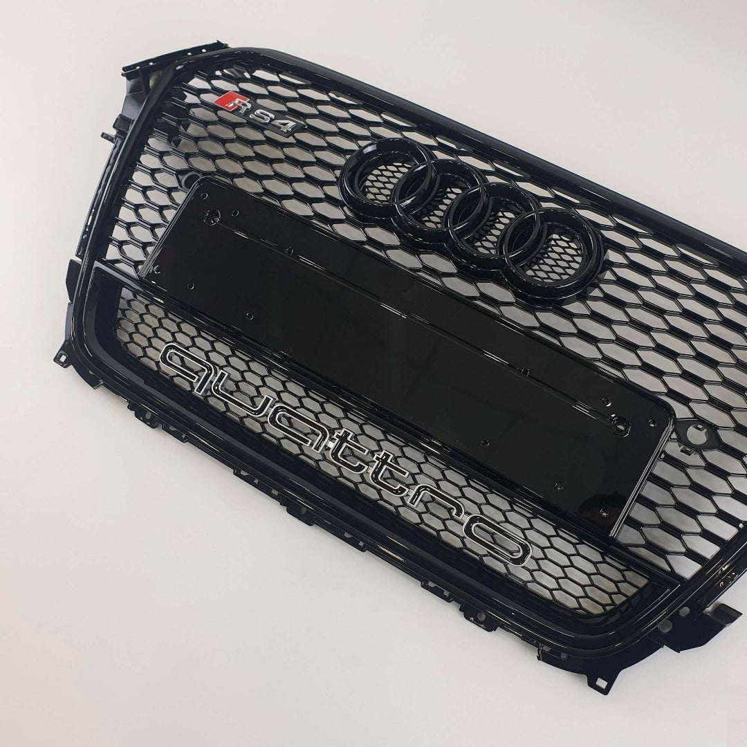 RS4 black quattro front bumper radiator grille for Audi A4 B8 2012-2015 - Custom Class