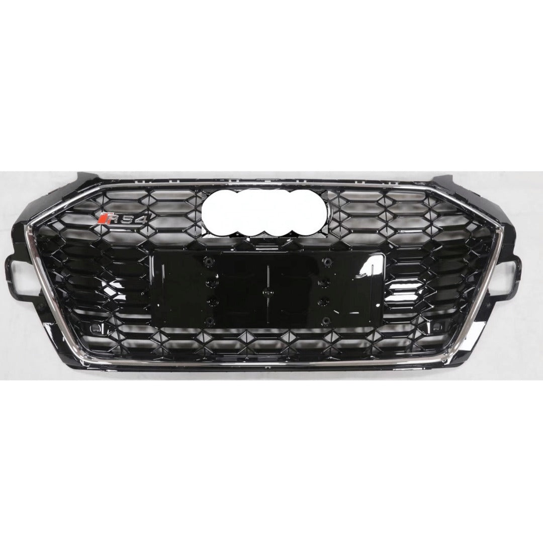 RS4 Chrome Black front bumper radiator grille for Audi A4 S4 B9.5 2020+ - Custom Class