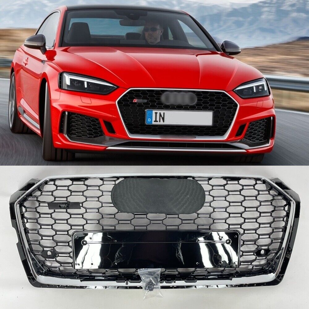 RS5 chrome quattro front bumper radiator grille for Audi A5 2016-2018 - Custom Class