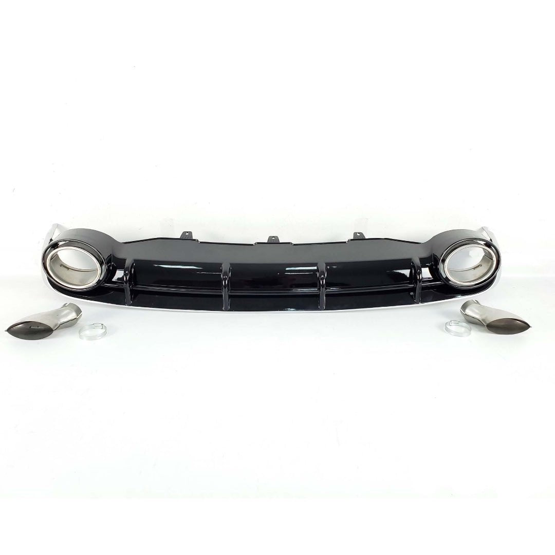 RS6 black rear diffuser with exhaust tips for Audi A6 S6 C7 2011-2014 - Custom Class