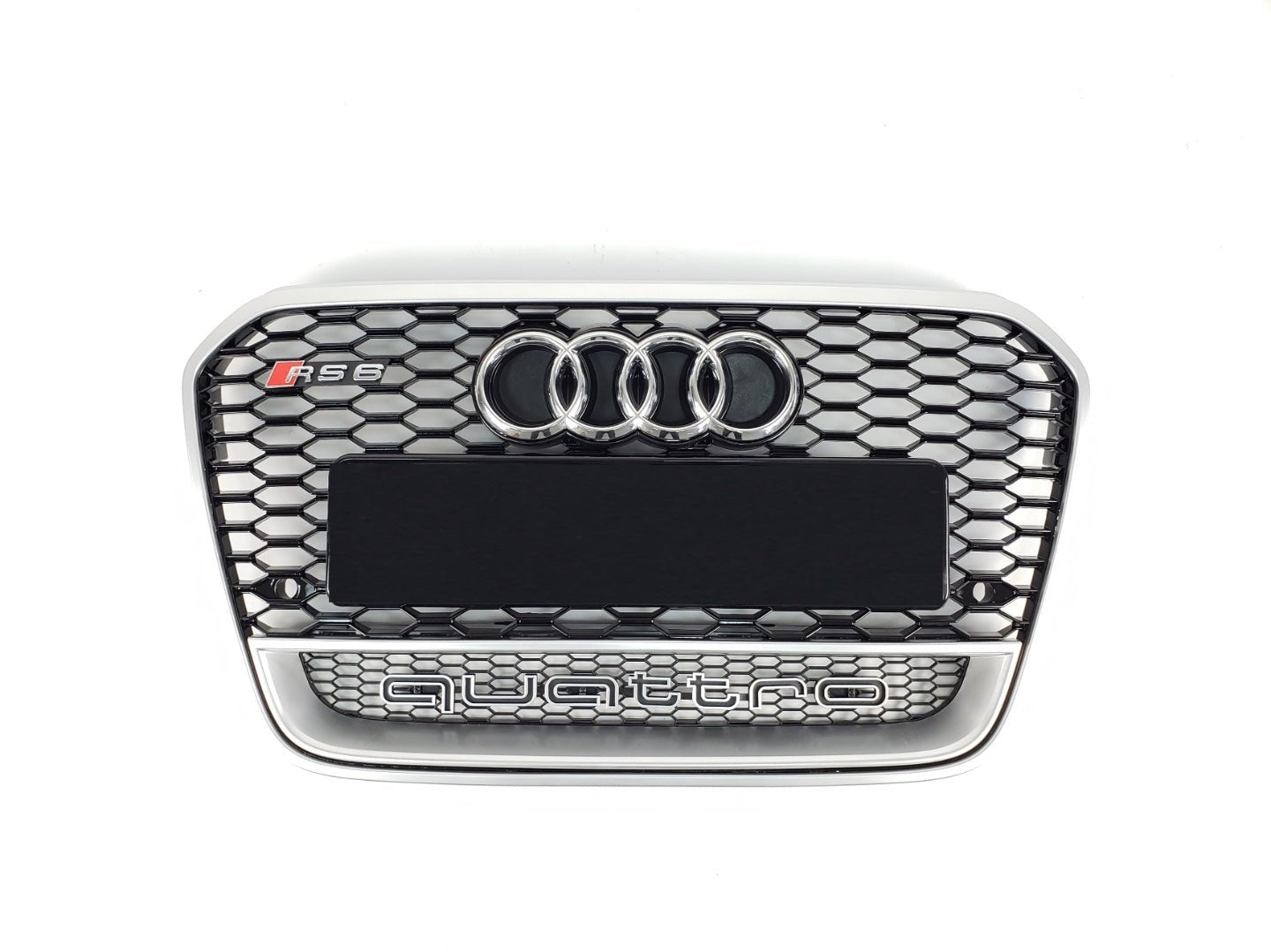 RS6 chrome QUATTRO front bumper radiator grille for Audi A6 S6 C7 2011-2014