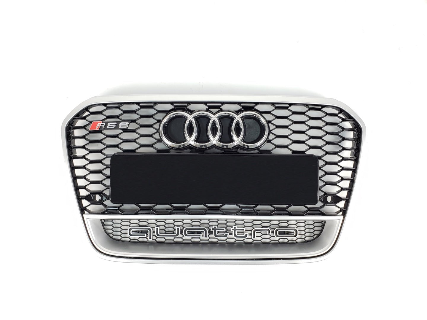 RS6 chrome QUATTRO front bumper radiator grille for Audi A6 S6 C7 2011-2014 - Custom Class