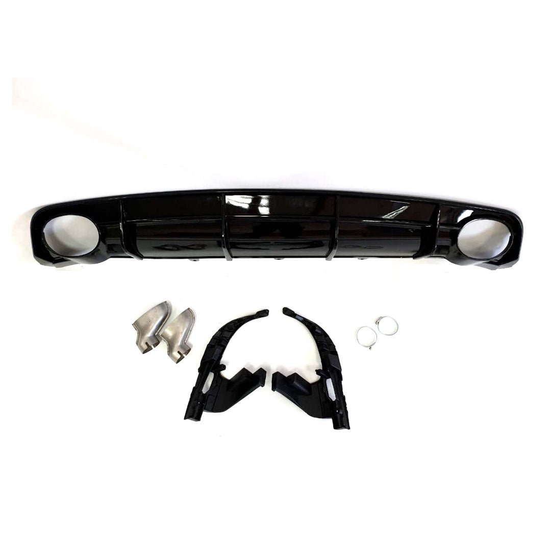 RS6 rear diffuser with exhaust tips for Audi A6 С7 2014-2018 - Custom Class