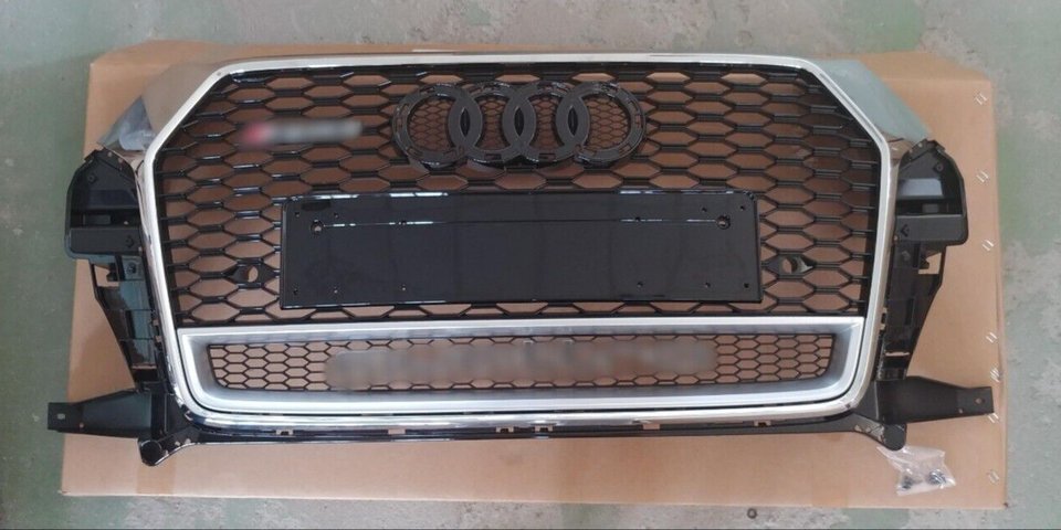 RSQ3 front honeycomb grille chrome with quattro for Audi Q3 8U SQ3 2014-2018 - Custom Class