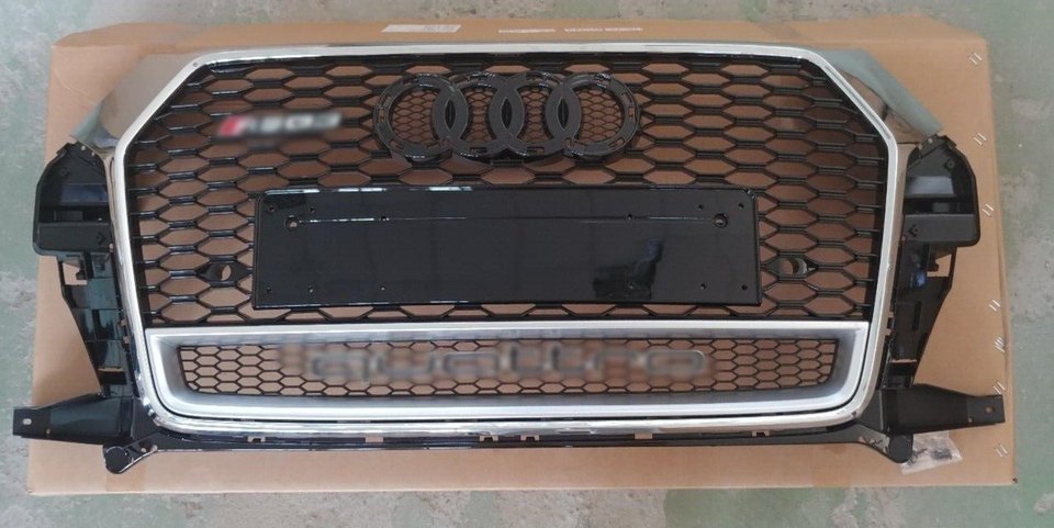 RSQ3 front honeycomb grille chrome with quattro for Audi Q3 8U SQ3 2014-2018 - Custom Class