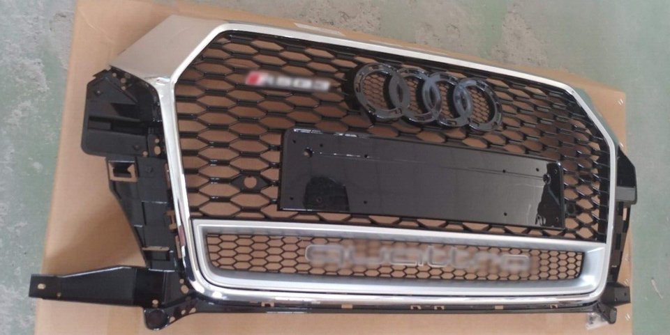 RSQ3 front honeycomb grille chrome with quattro for Audi Q3 8U SQ3 2014-2018 - Custom Class