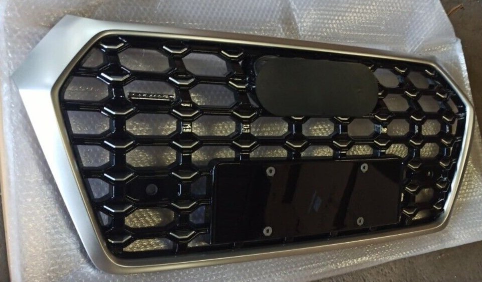 RSQ5 style front bumper silver radiator grille quattro for Audi Q5 FY 2016-2020 - Custom Class