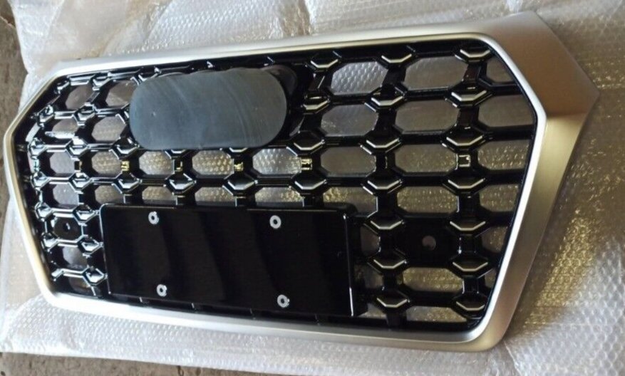 RSQ5 style front bumper silver radiator grille quattro for Audi Q5 FY 2016-2020 - Custom Class