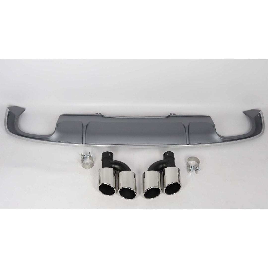 S-line S4 rear diffuser with exhaust tips for Audi A4 S4 B9 2015-2019 - Custom Class