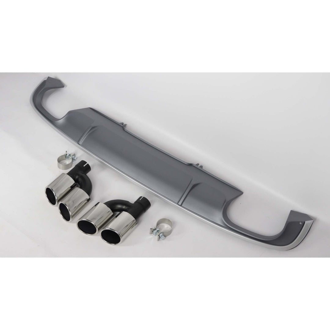 S-line S4 rear diffuser with exhaust tips for Audi A4 S4 B9 2015-2019 - Custom Class