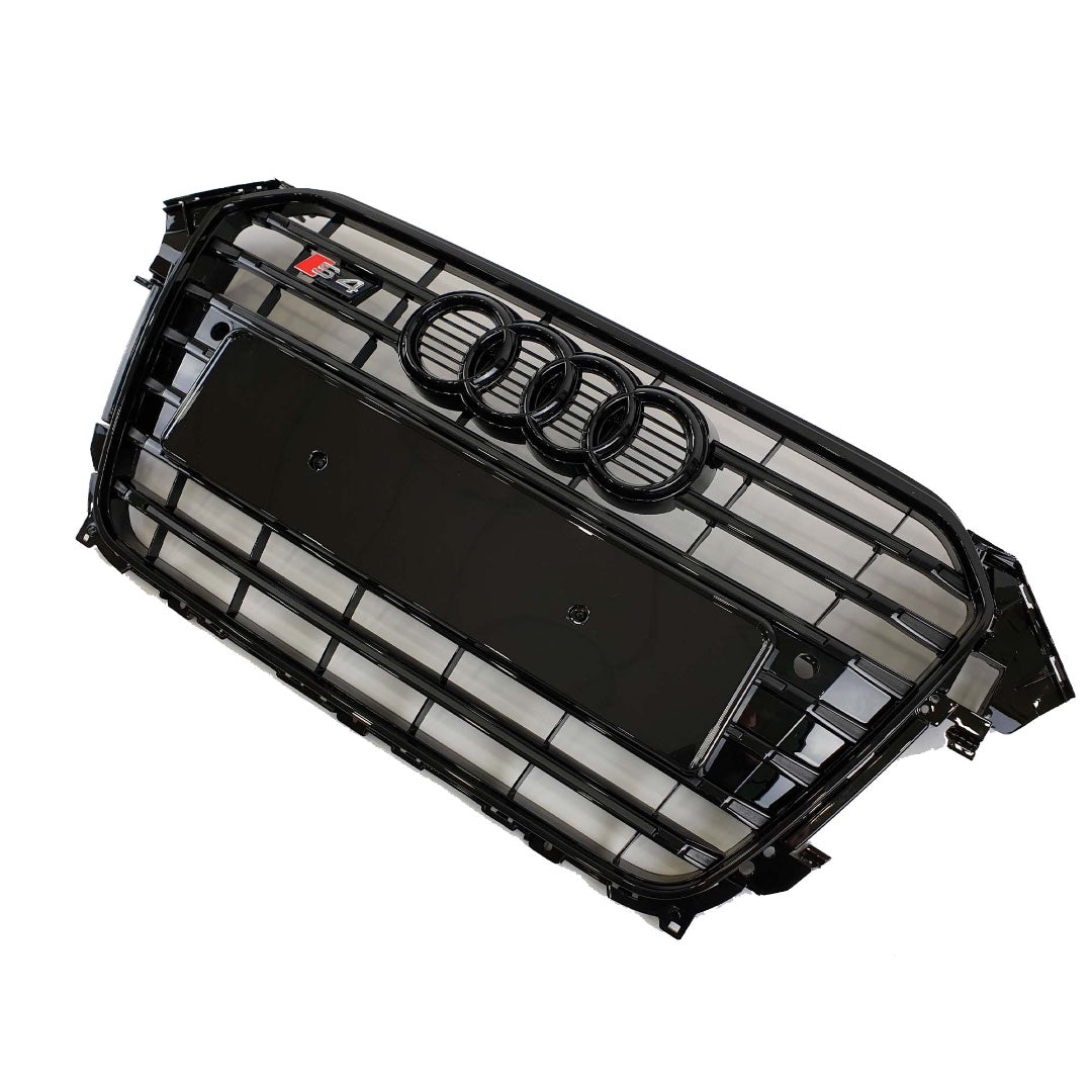 S4 all BLACK front bumper radiator grille for Audi A4 B8 2012-2015 - Custom Class